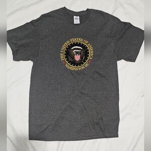 Washington DC Seal Gray Embroidered Logo Short Sleeve T-Shirt